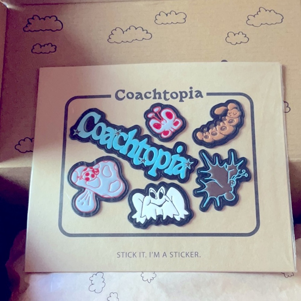 🍄 COACH COACHTOPIA  LEATHER STICKER SET 🍄COACHTOPIA CREATURES 🍄 NWT 🍄